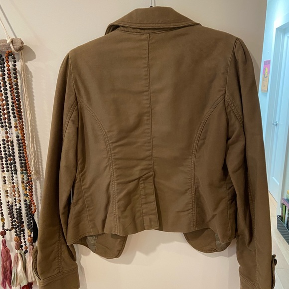 Free People Olive Jacket - Size 12 - Picture 3 of 3